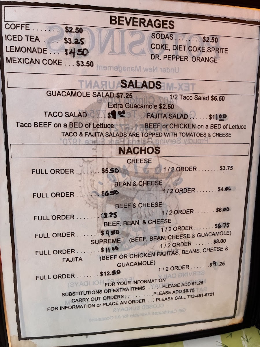 El Potosino Photo Menu 1