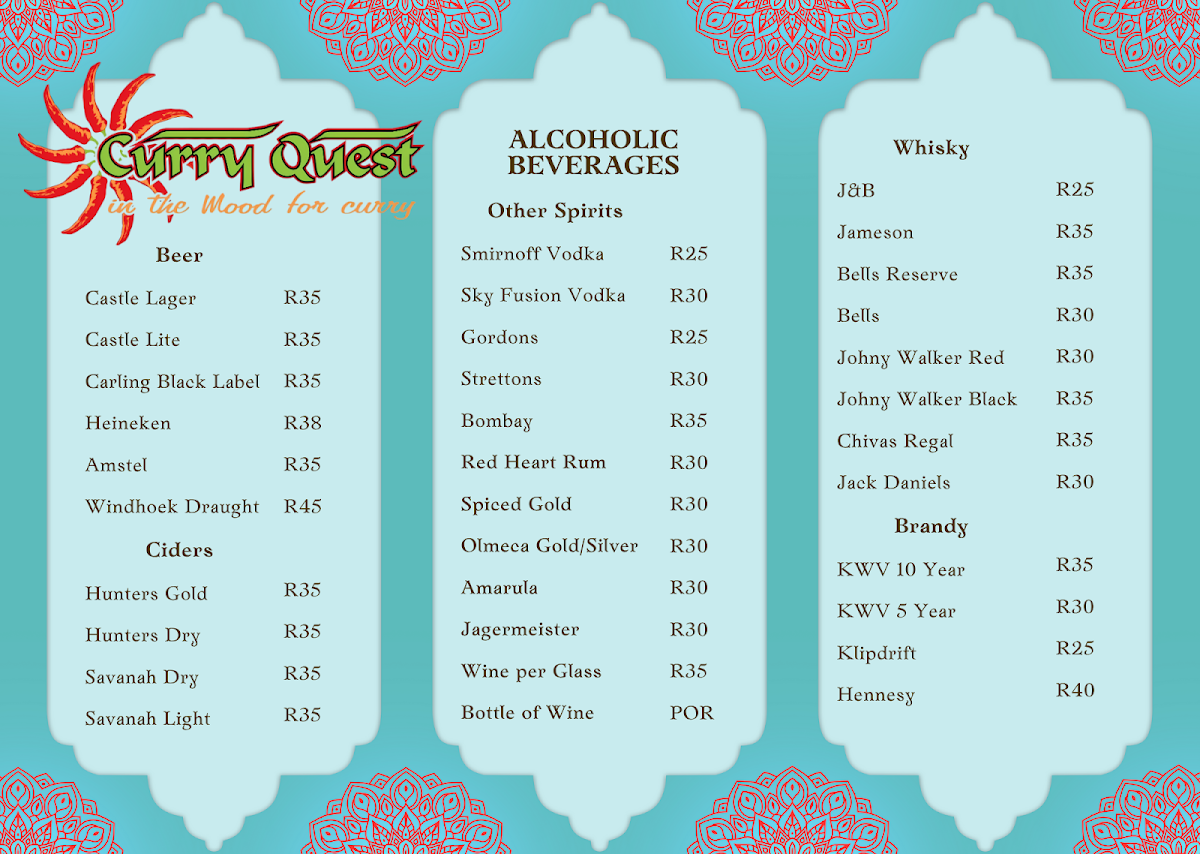 Curry Quest Photo Menu 3