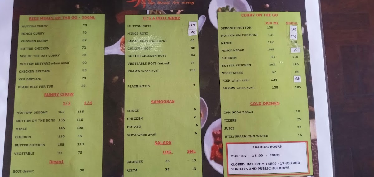Curry Quest Photo Menu 6