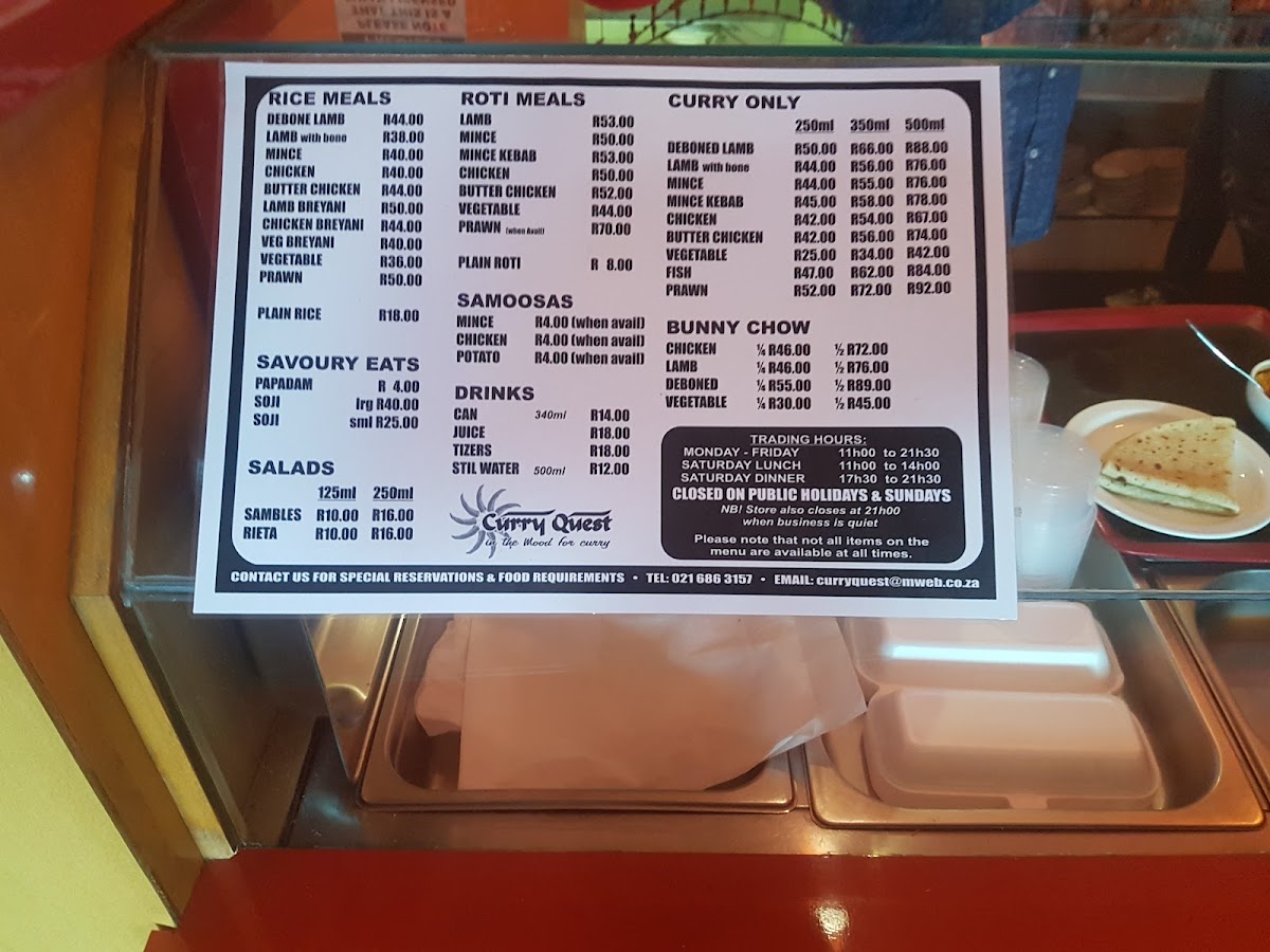 Curry Quest Photo Menu 8