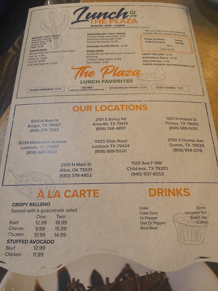Plaza Restaurant & Bar Photo Menu 1
