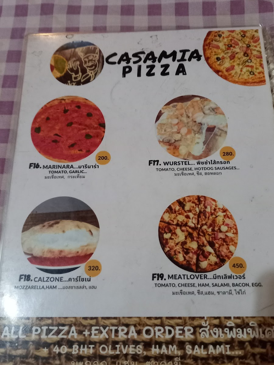 Casamia restaurant and pizzeria Photo Menu 5
