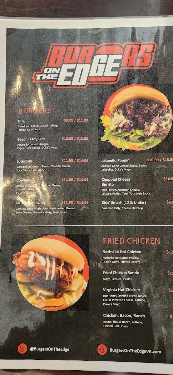 Burgers on the Edge Photo Menu 9