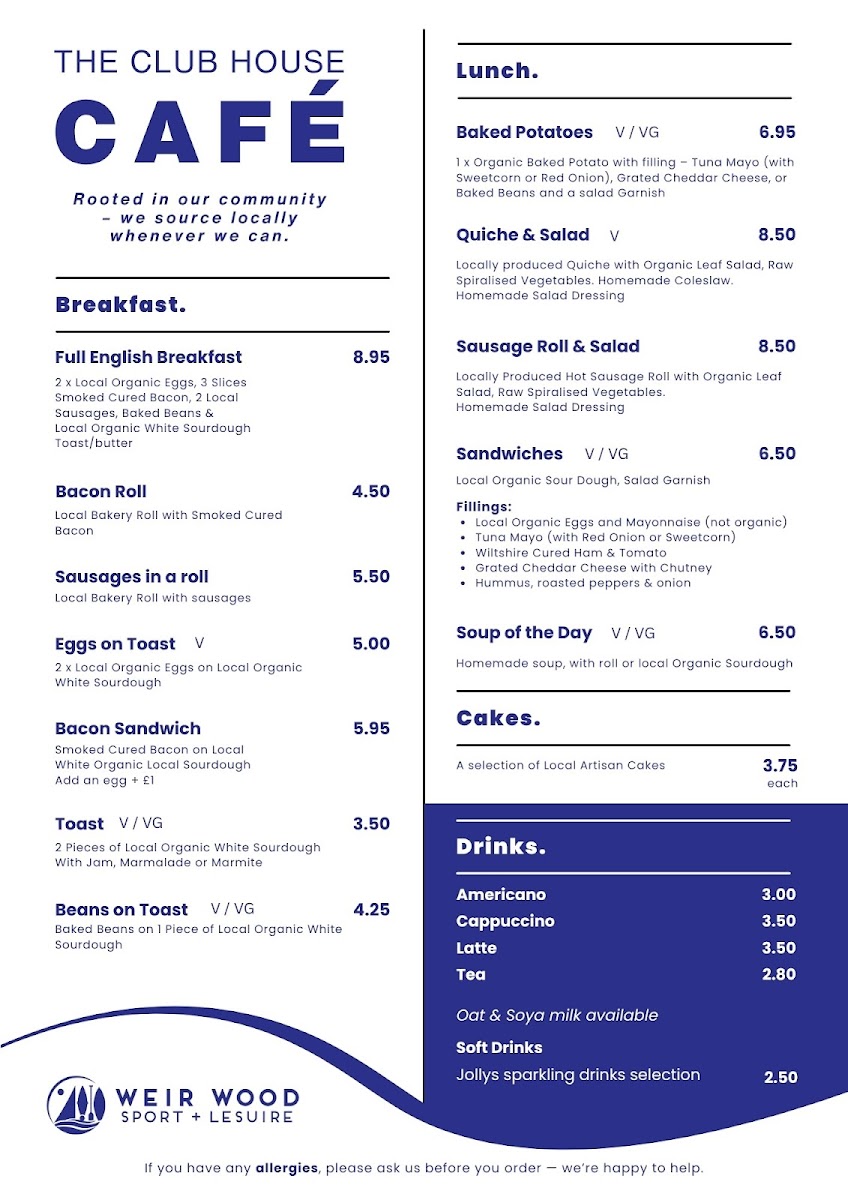 Clubhouse Cafe & Bar Photo Menu 1