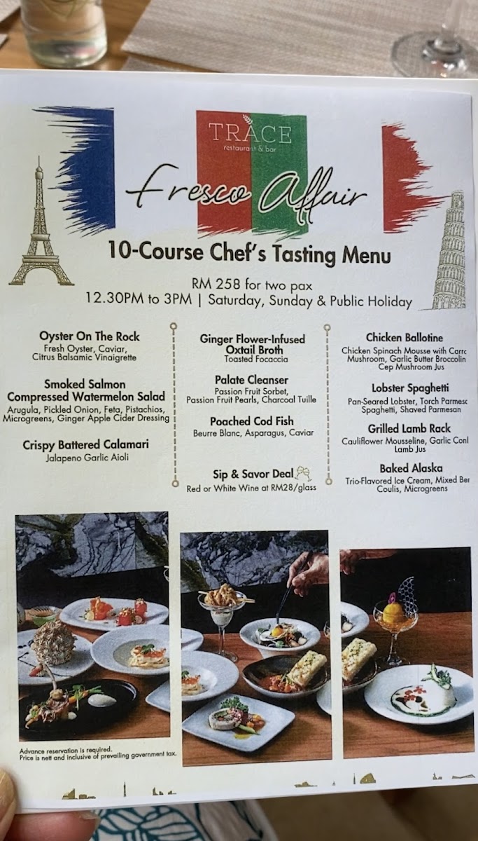 TRACE Restaurant and Bar Photo Menu 1