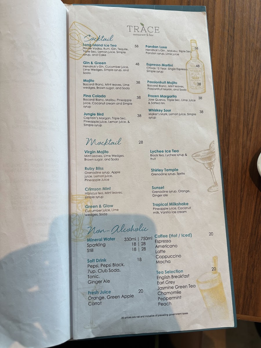 TRACE Restaurant and Bar Photo Menu 6
