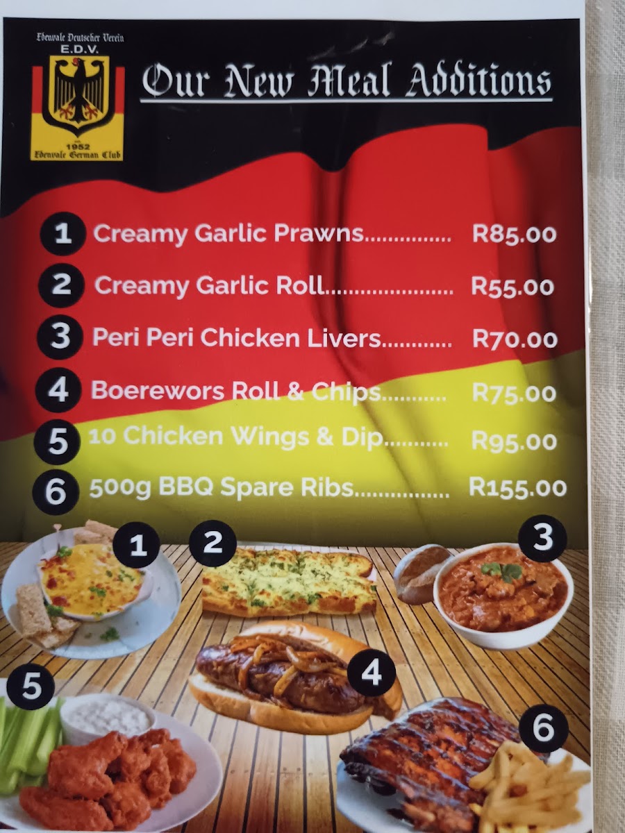 German Club Edenvale Photo Menu 5
