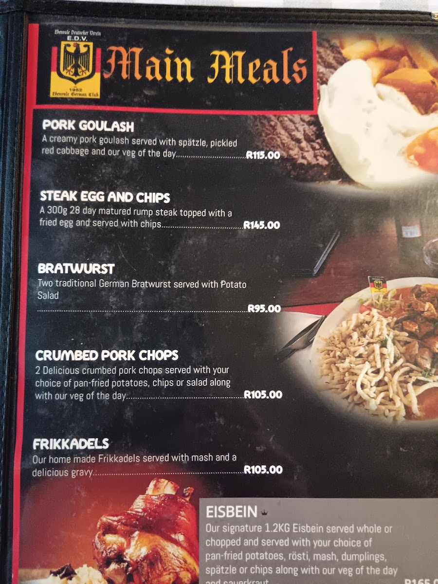 German Club Edenvale Photo Menu 7