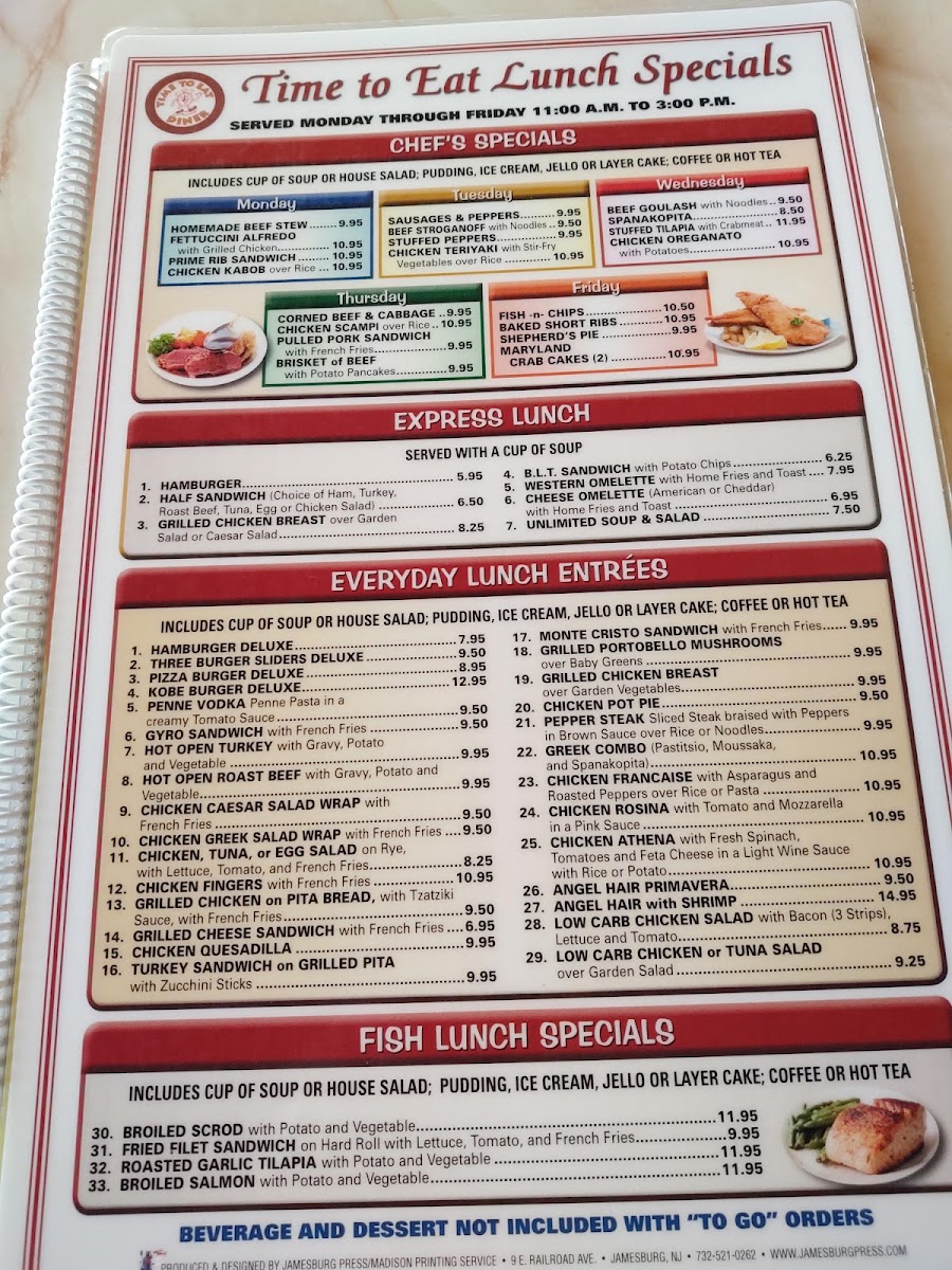 Time to Eat Diner Photo Menu 7