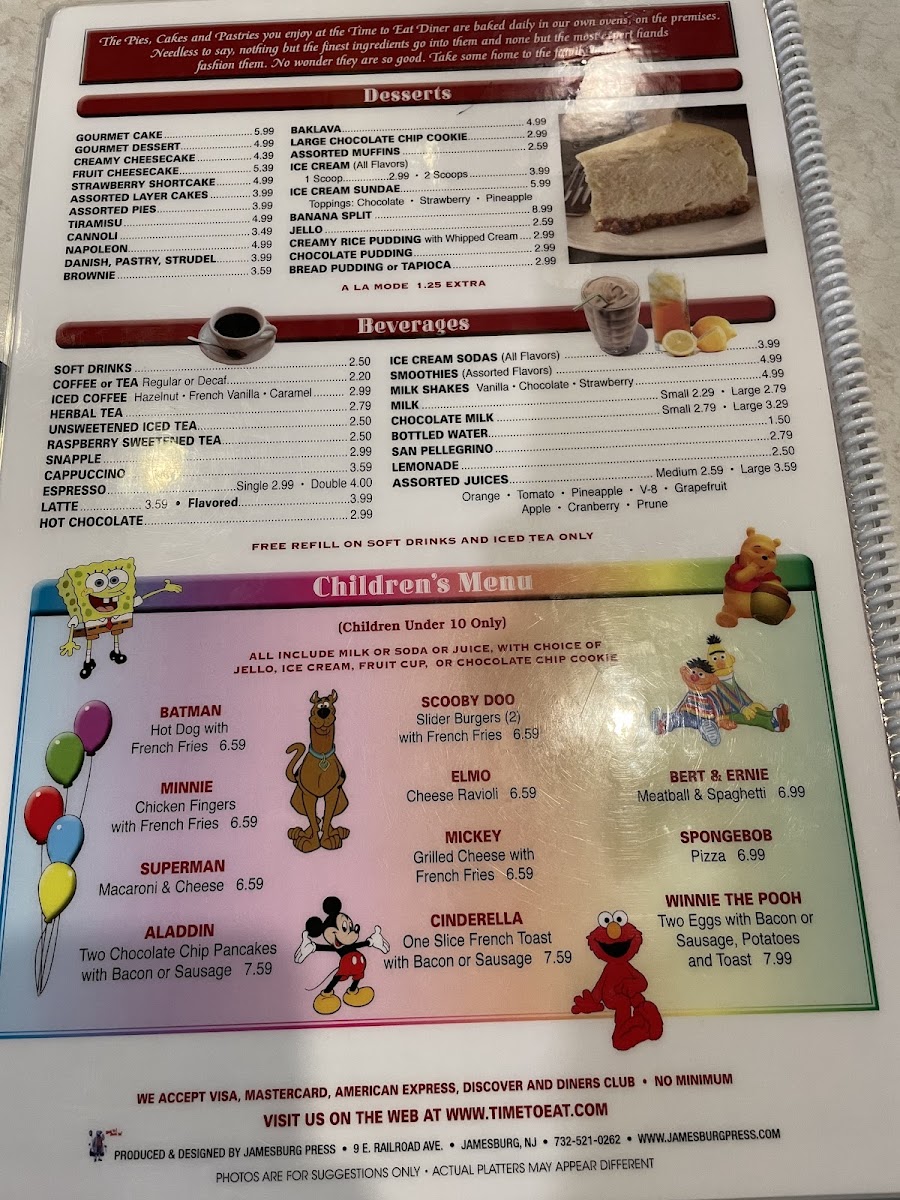 Time to Eat Diner Photo Menu 8