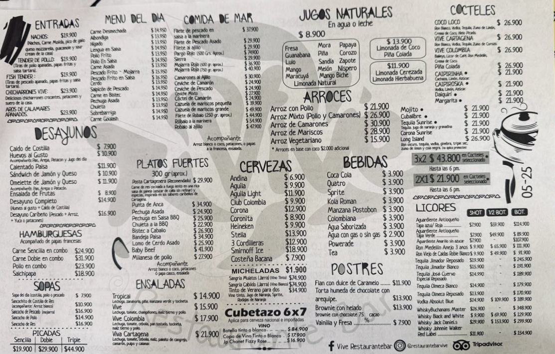 Vive Restaurante Bar Colombiano Photo Menu 9