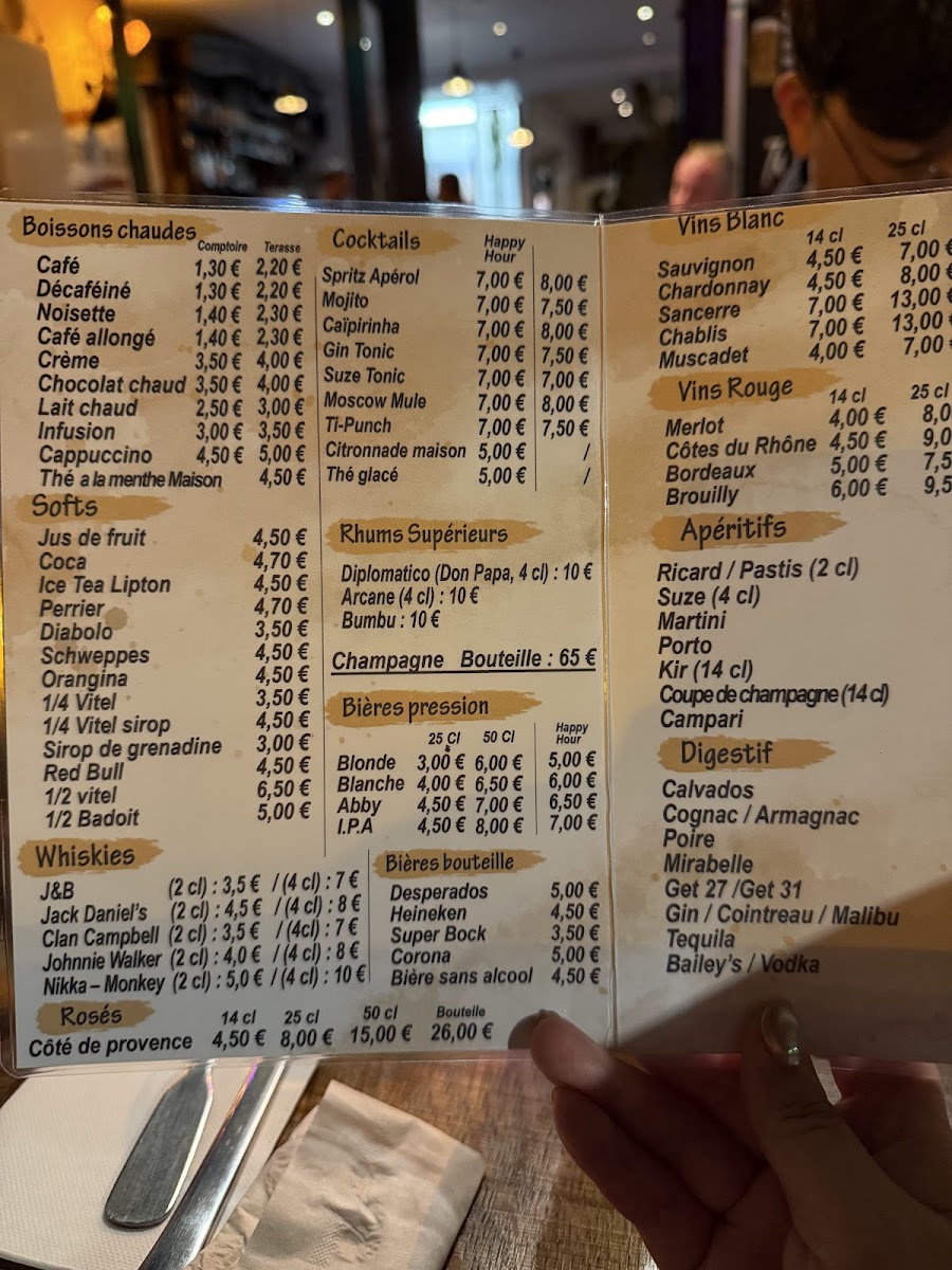 L'Anecdote Photo Menu 1