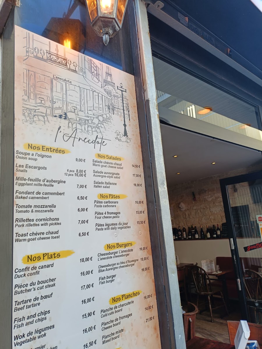 L'Anecdote Photo Menu 6