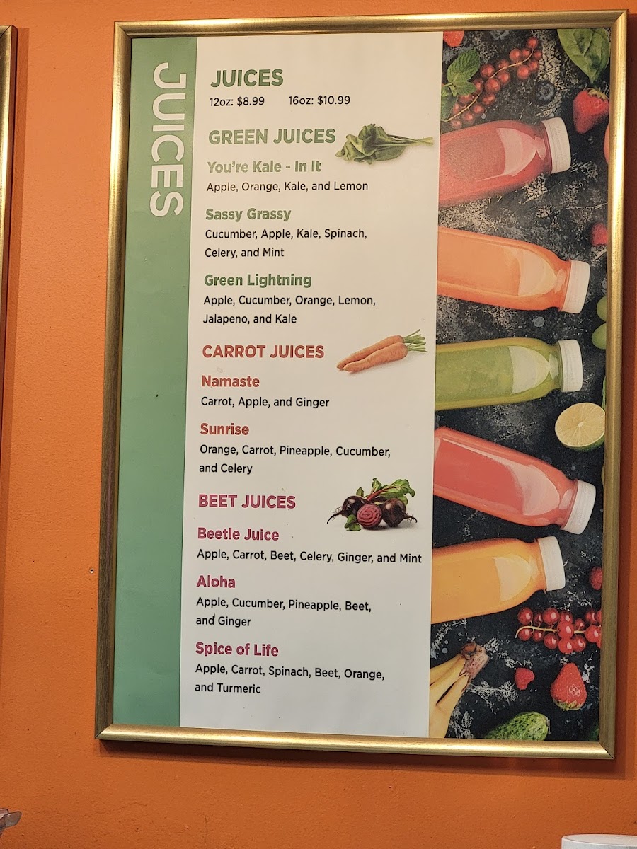 Juice Bar Orlando Photo Menu 3