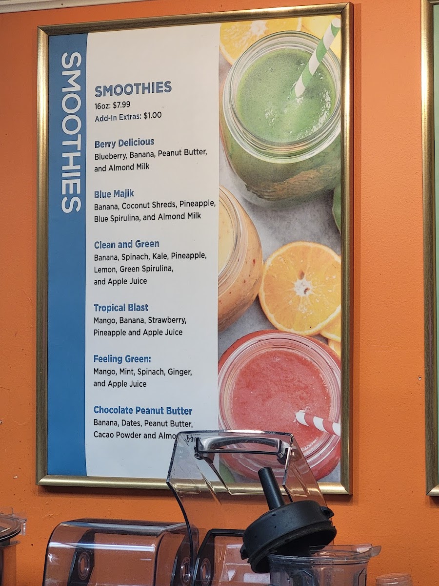 Juice Bar Orlando Photo Menu 4