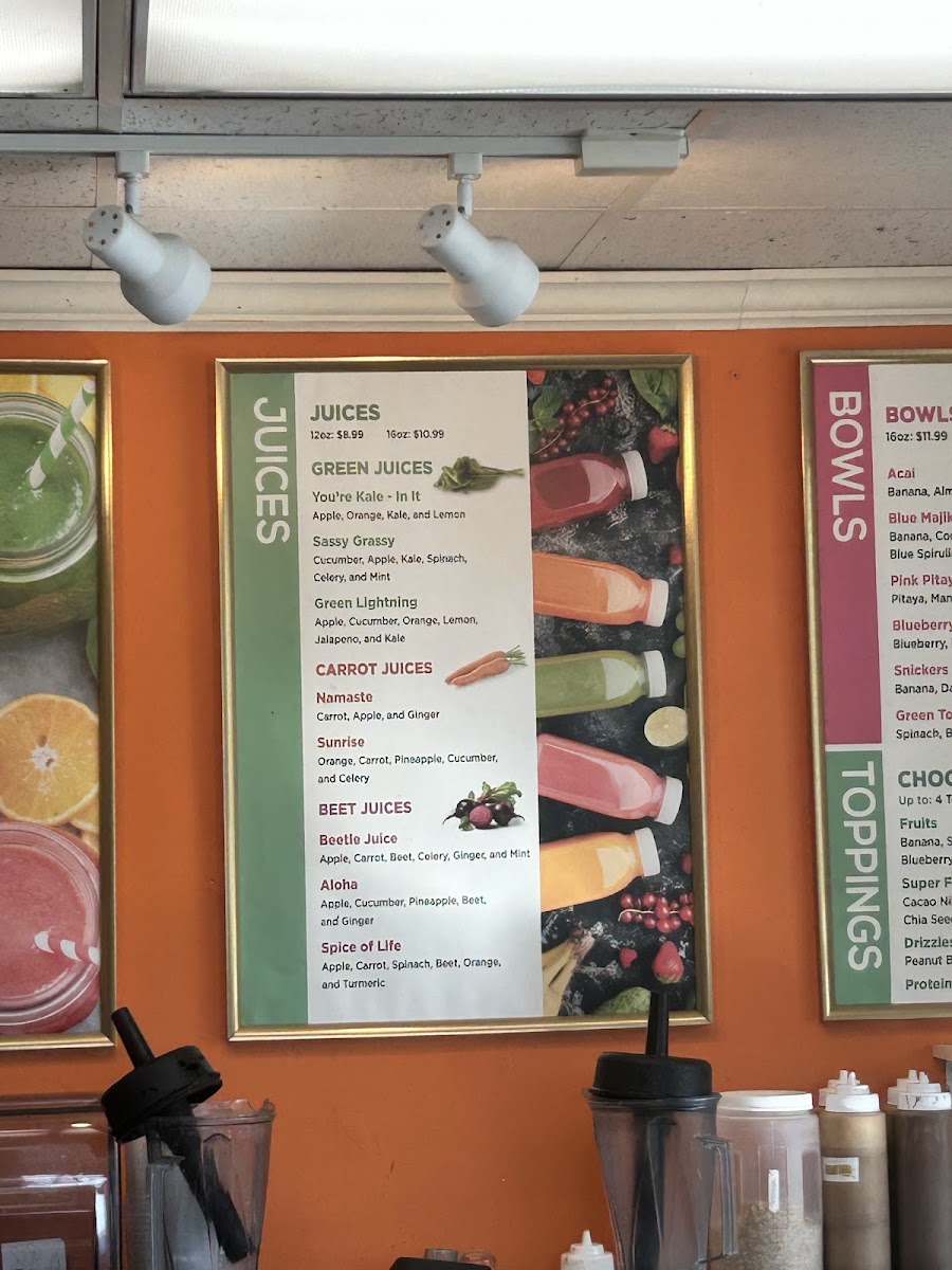Juice Bar Orlando Photo Menu 7