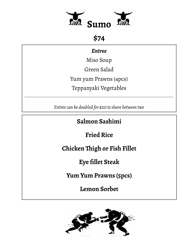 HEIZO Teppanyaki Japanese Restaurant Photo Menu 5