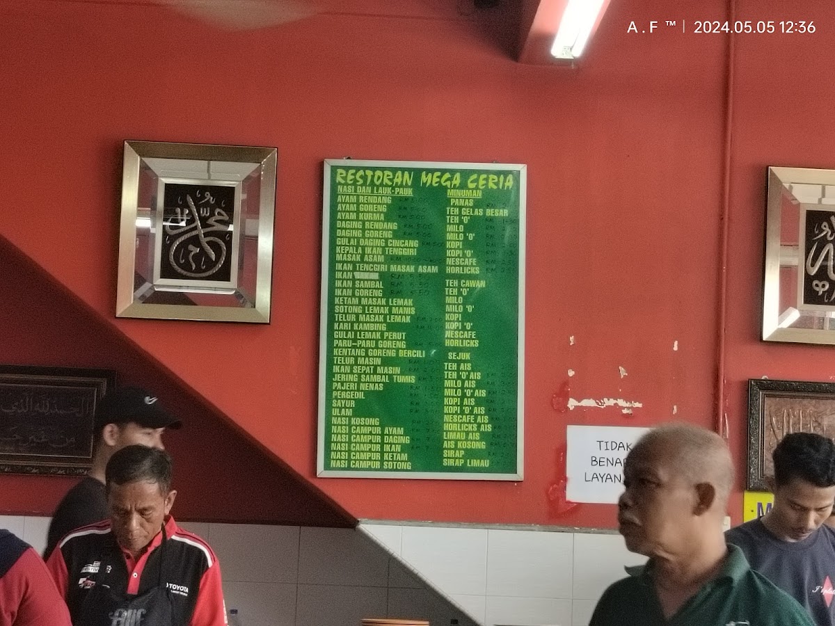 Restoran Mega Ceria Photo Menu 7