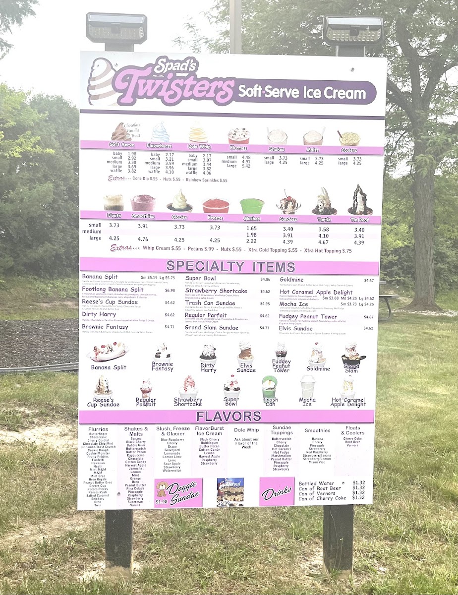 Spad's Twisters Photo Menu 10