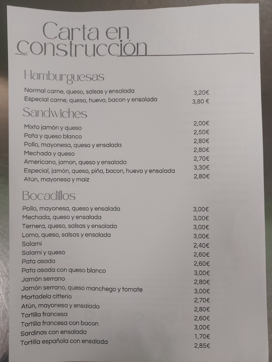 Cafeteria Cepsa EL VOLCÁN Arafo,España Photo Menu 1