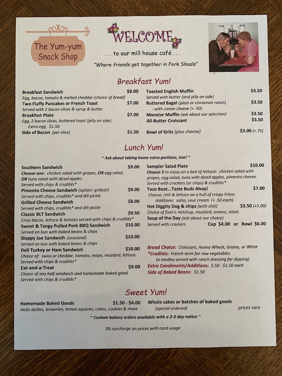 Yum-Yum Snack Shop & Cafe Photo Menu 1