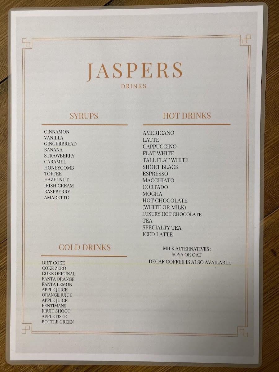 Jaspers Coffee Shop Photo Menu 3