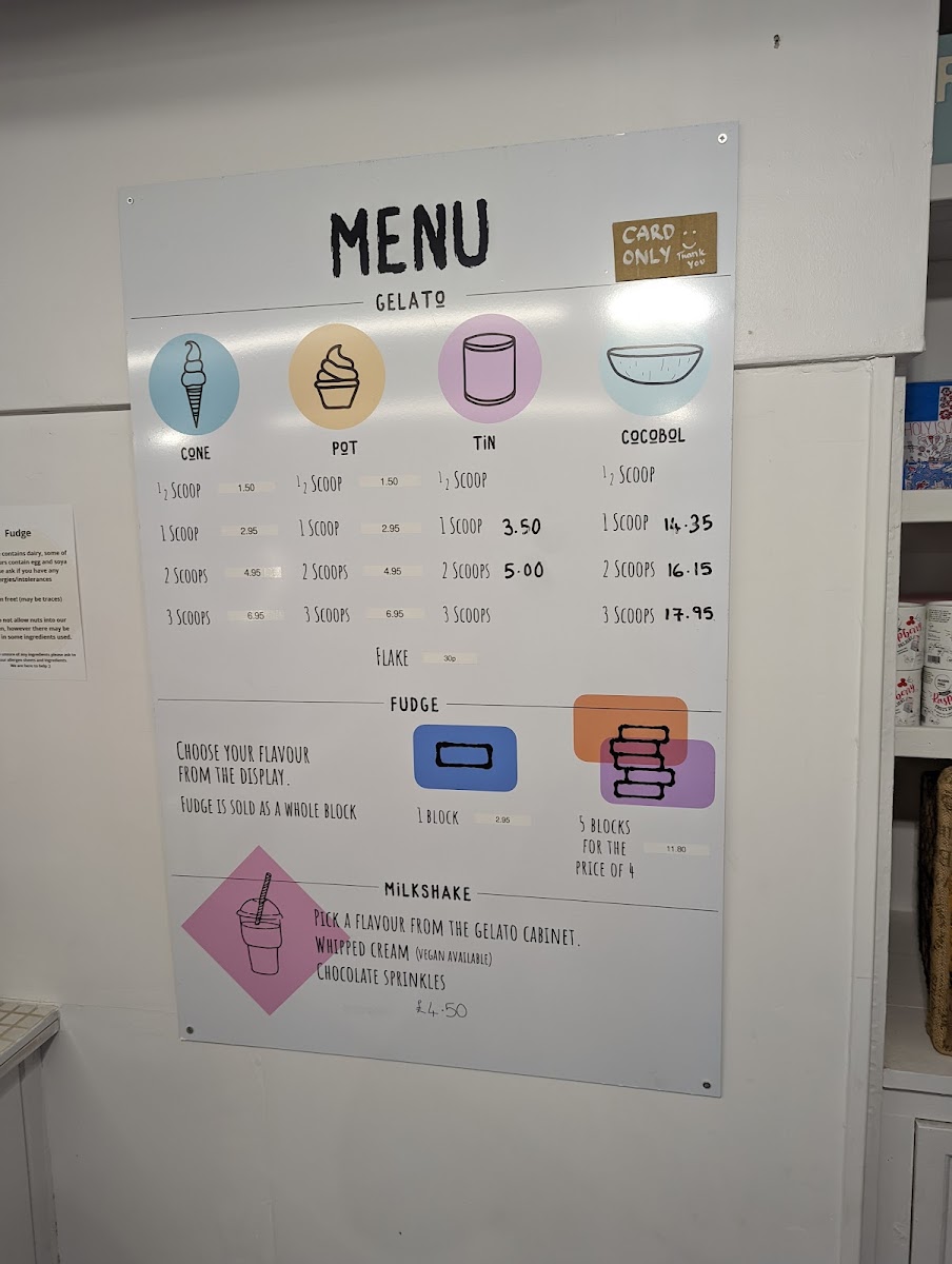 Pilgrims Gelateria Photo Menu 3