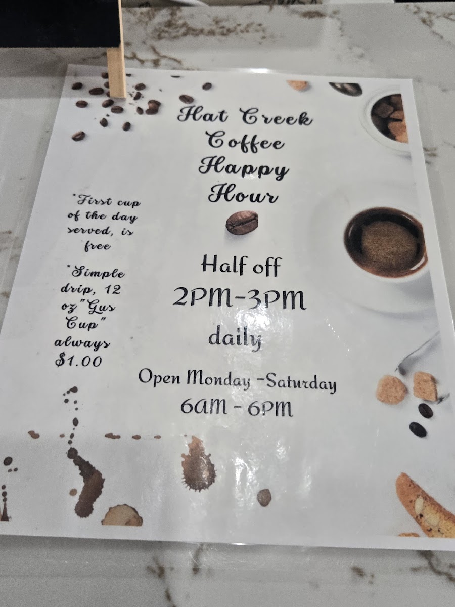 Hat Creek Coffee Photo Menu 6