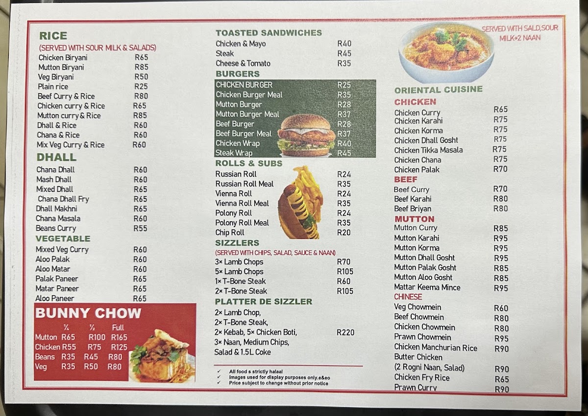 Bismillah Chicken Tikka & Fast Food Photo Menu 2