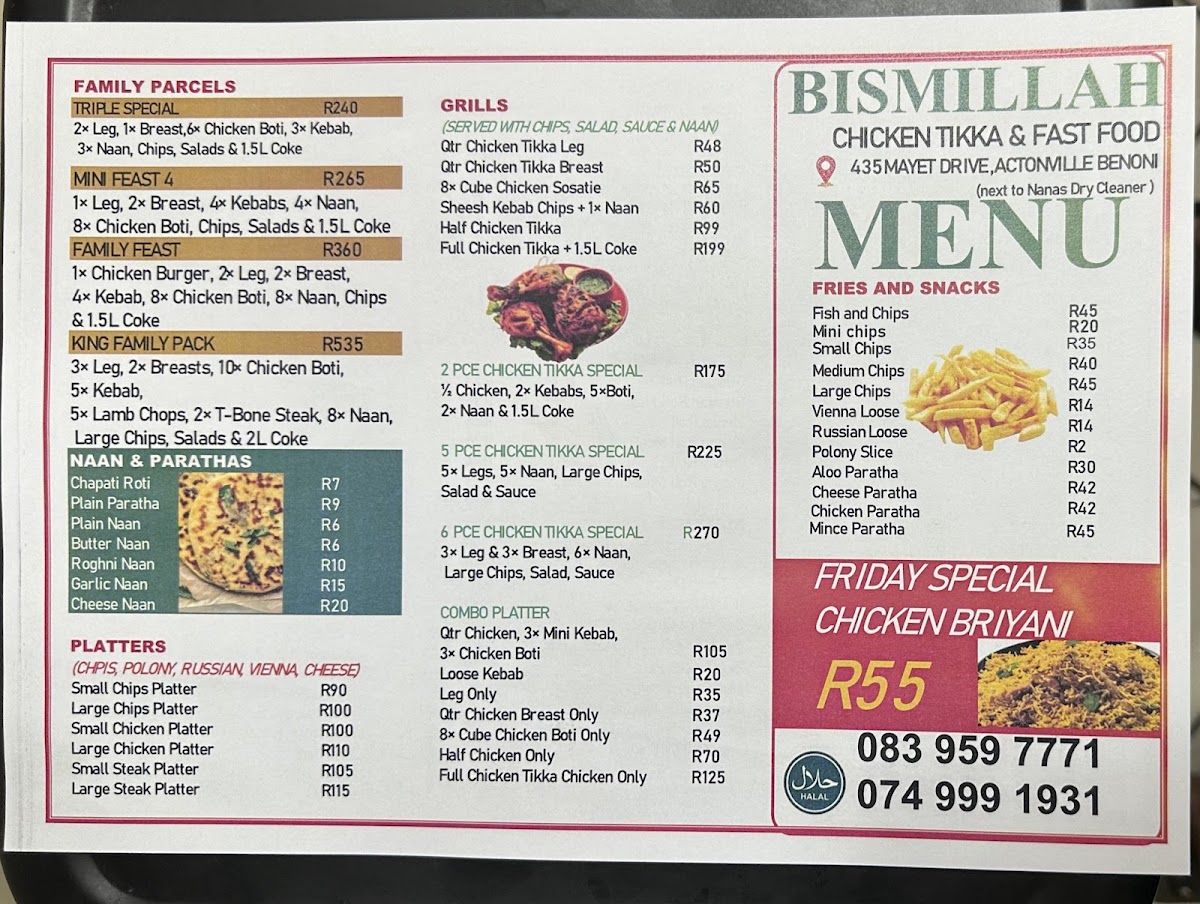 Bismillah Chicken Tikka & Fast Food Photo Menu 5