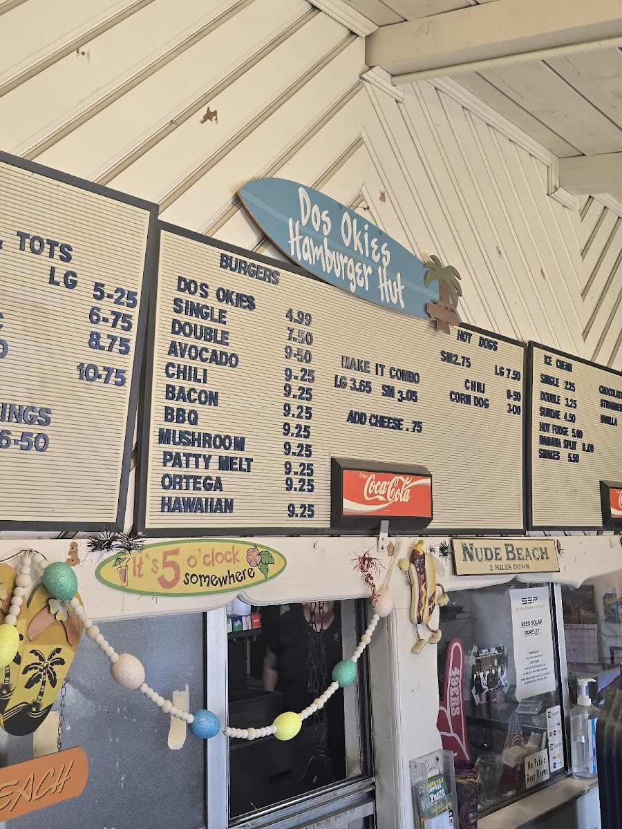 Dos Okies Burger Hut Photo Menu 2