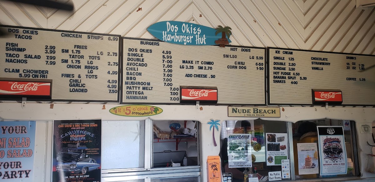 Dos Okies Burger Hut Photo Menu 5