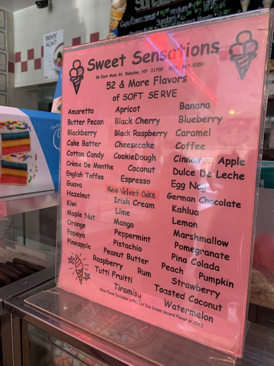 Sweet Sensations Photo Menu 2