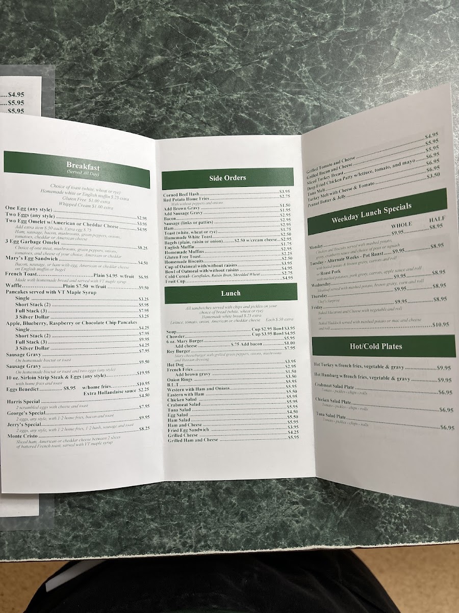 Mary's Cafe Photo Menu 2