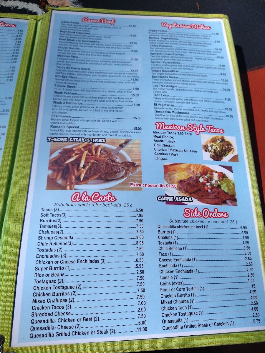 La Montaña Mexican Restaurant Photo Menu 1