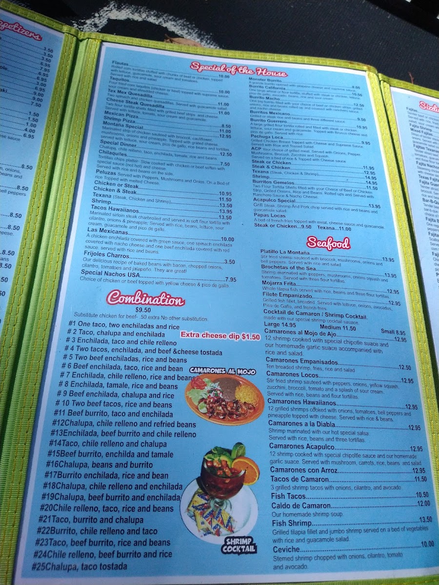 La Montaña Mexican Restaurant Photo Menu 6