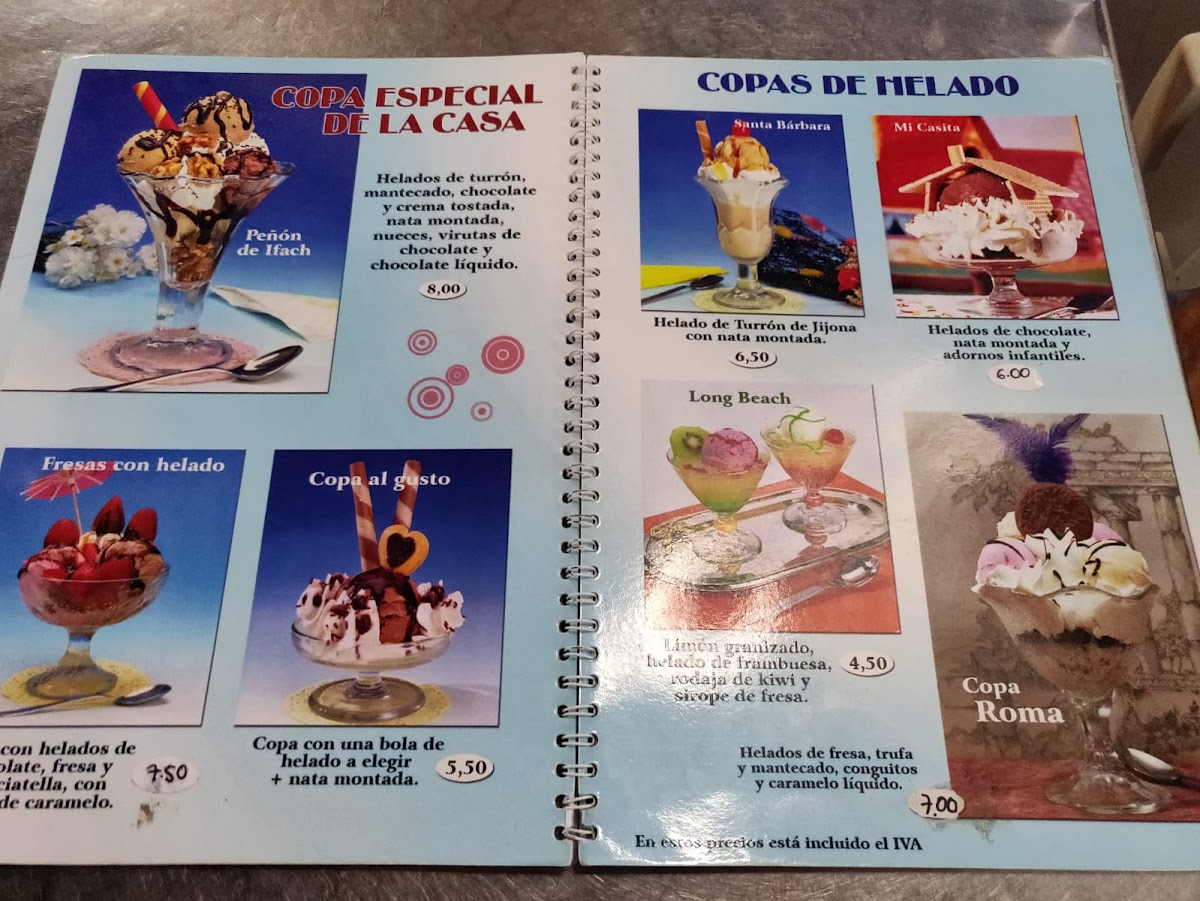 HELADOS Coloma. Photo Menu 3
