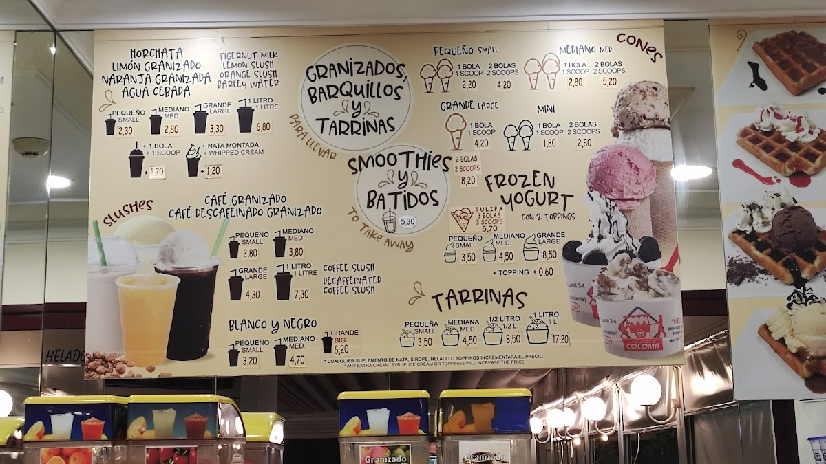 HELADOS Coloma. Photo Menu 5