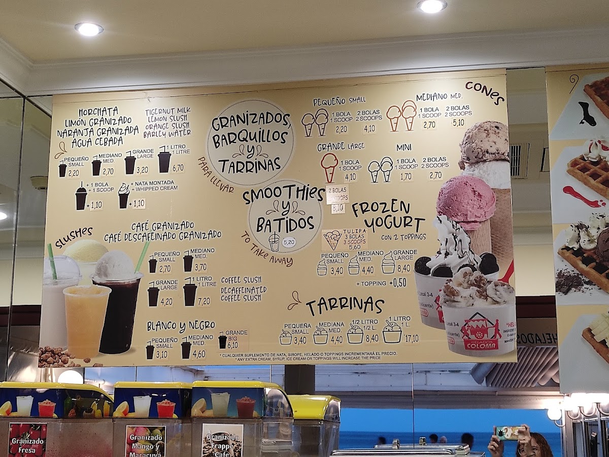 HELADOS Coloma. Photo Menu 6