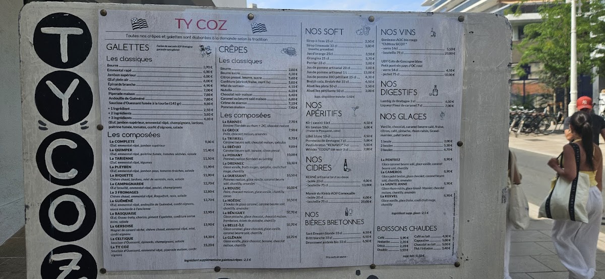 Crêperie Bretonne Tycoz Photo Menu 2