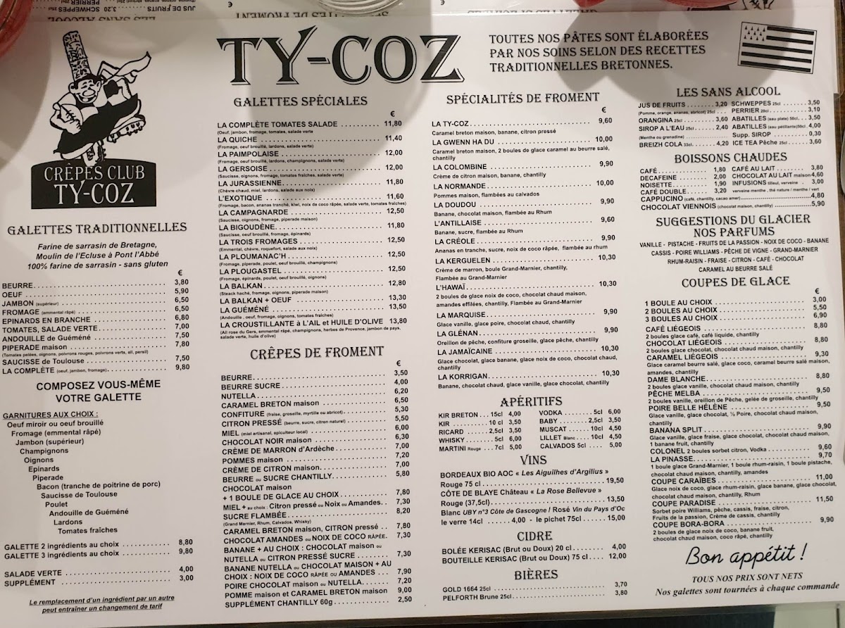 Crêperie Bretonne Tycoz Photo Menu 3