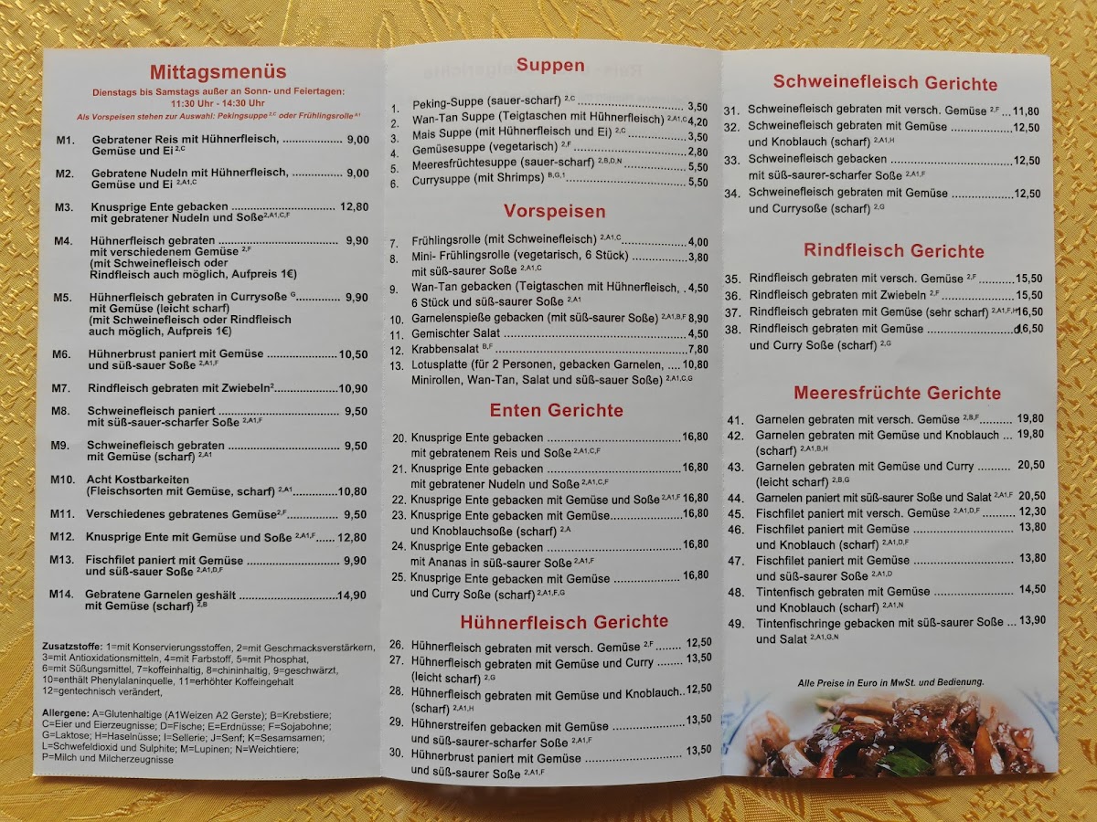 China-Restaurant Aromapanda Photo Menu 3