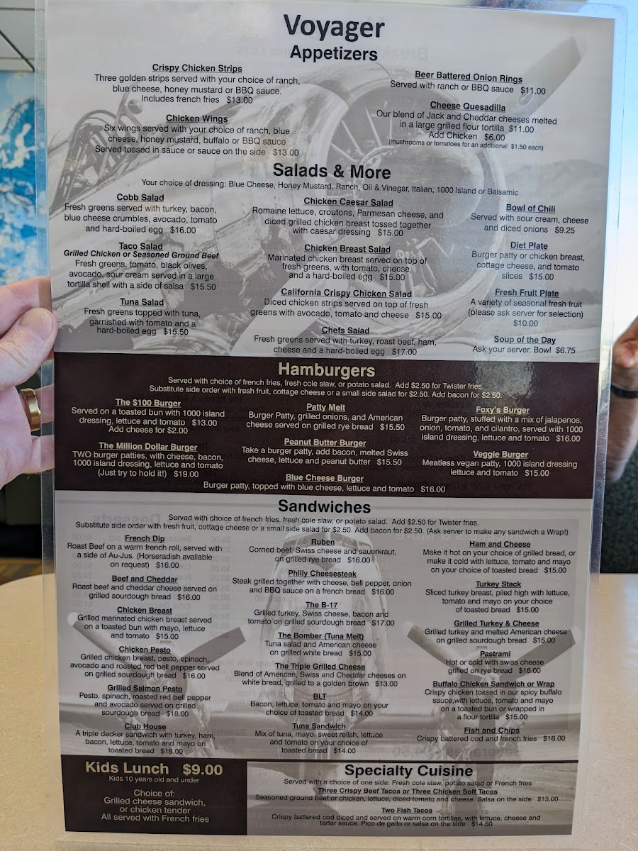 Voyager Restaurant Photo Menu 1