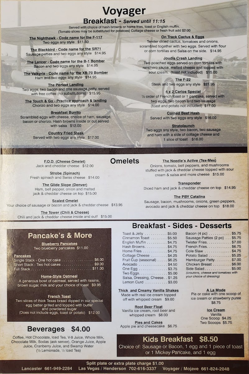 Voyager Restaurant Photo Menu 5