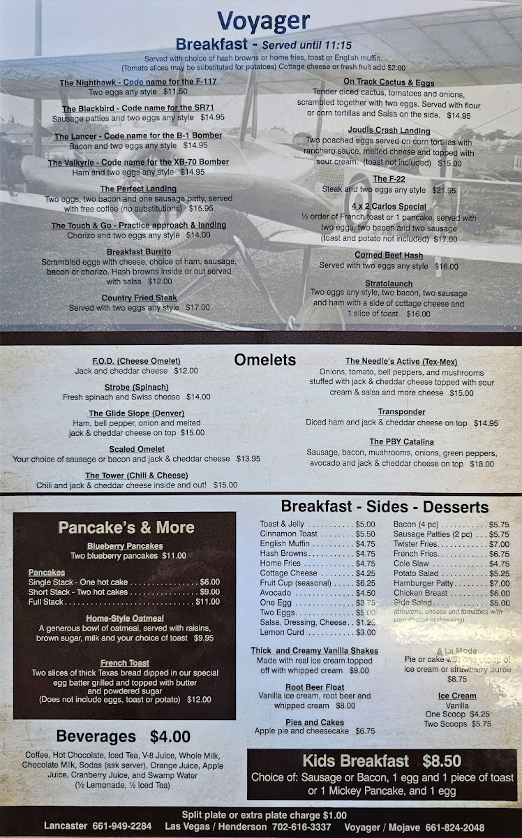 Voyager Restaurant Photo Menu 6