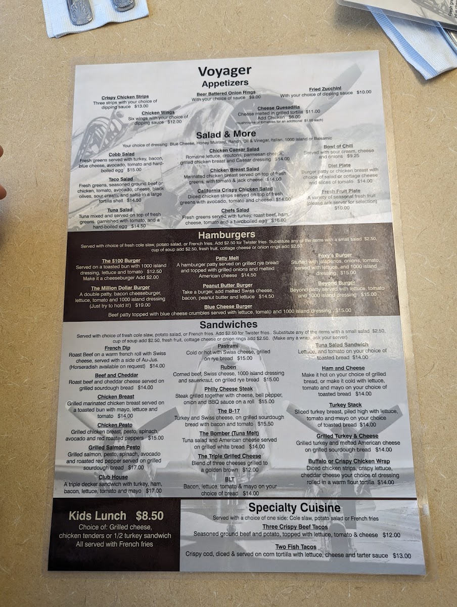 Voyager Restaurant Photo Menu 9