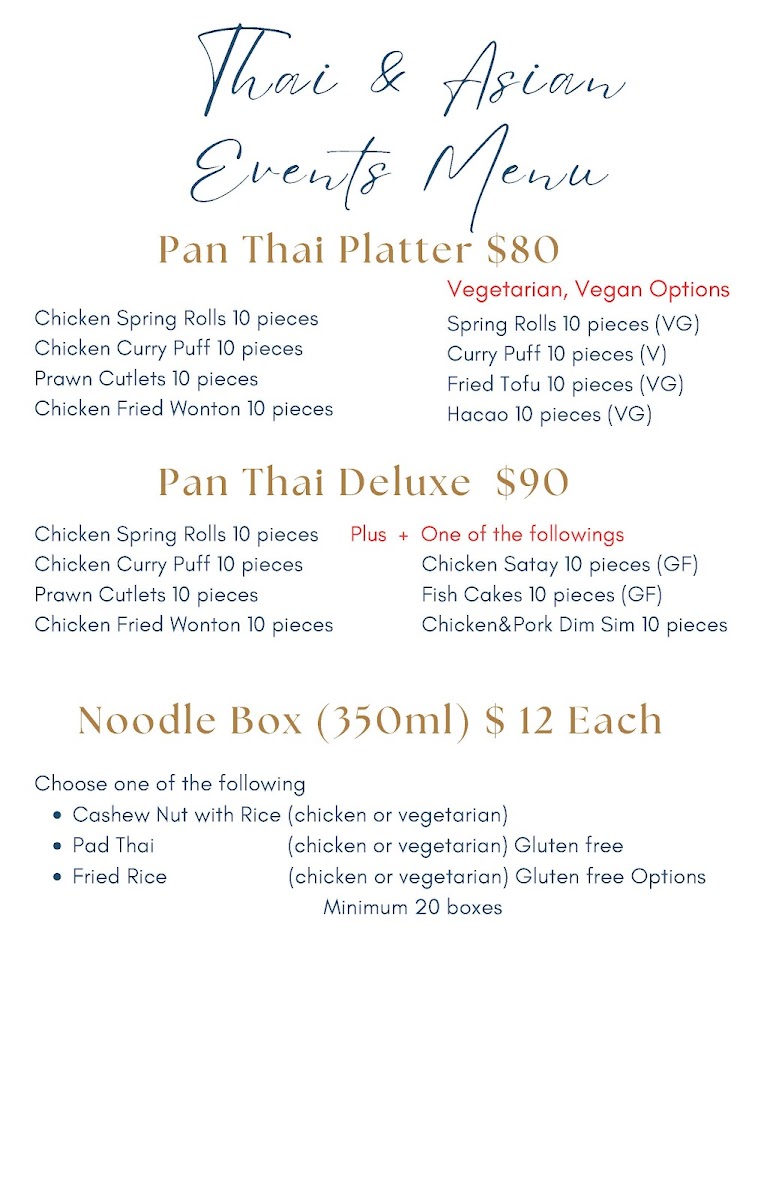 Pan Thai Restaurant Photo Menu 3