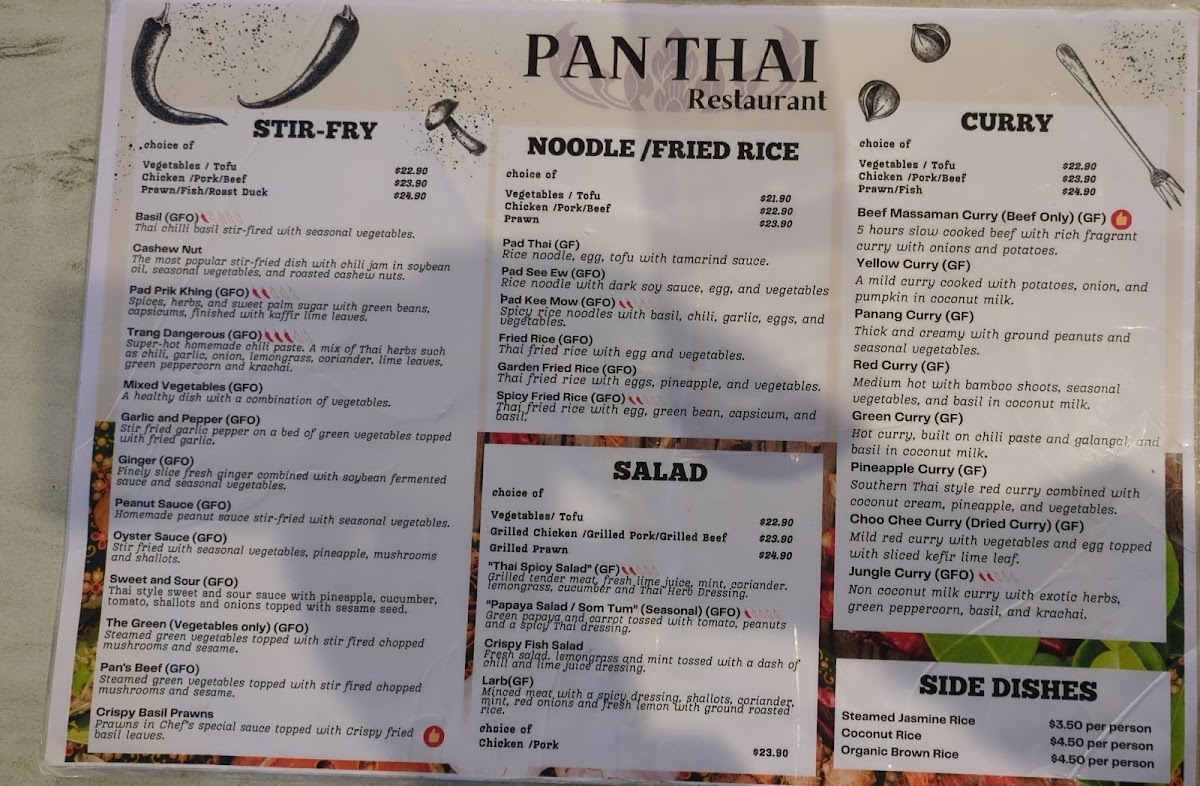 Pan Thai Restaurant Photo Menu 5