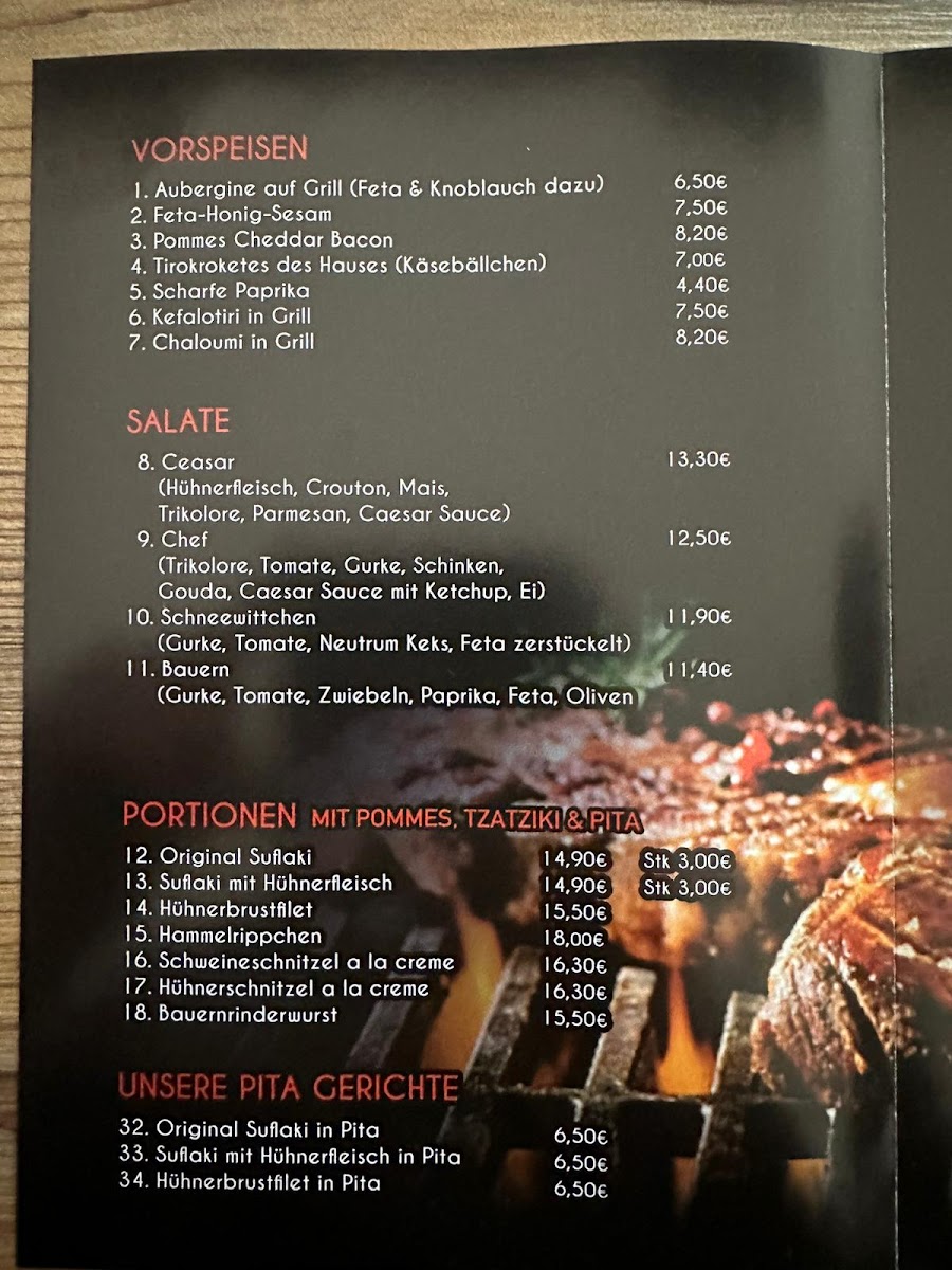 Restaurant Holzkohlegrill Photo Menu 2