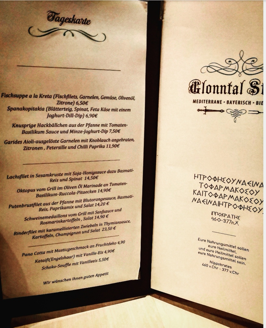 Restaurant Glonntal Stub‘n Photo Menu 5